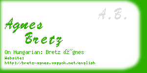 agnes bretz business card